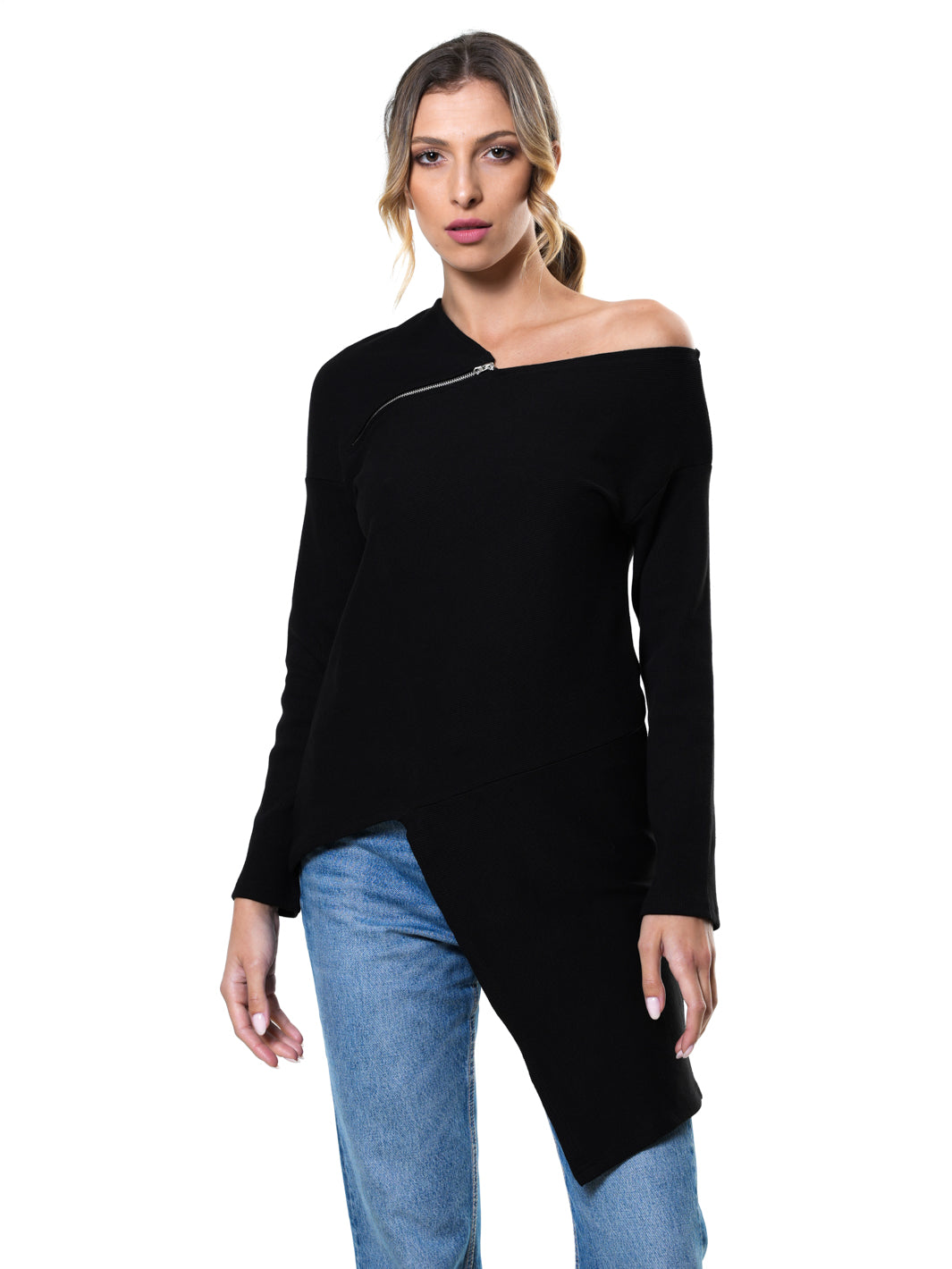 Black Asymmetric Tunic – Metamorphoza