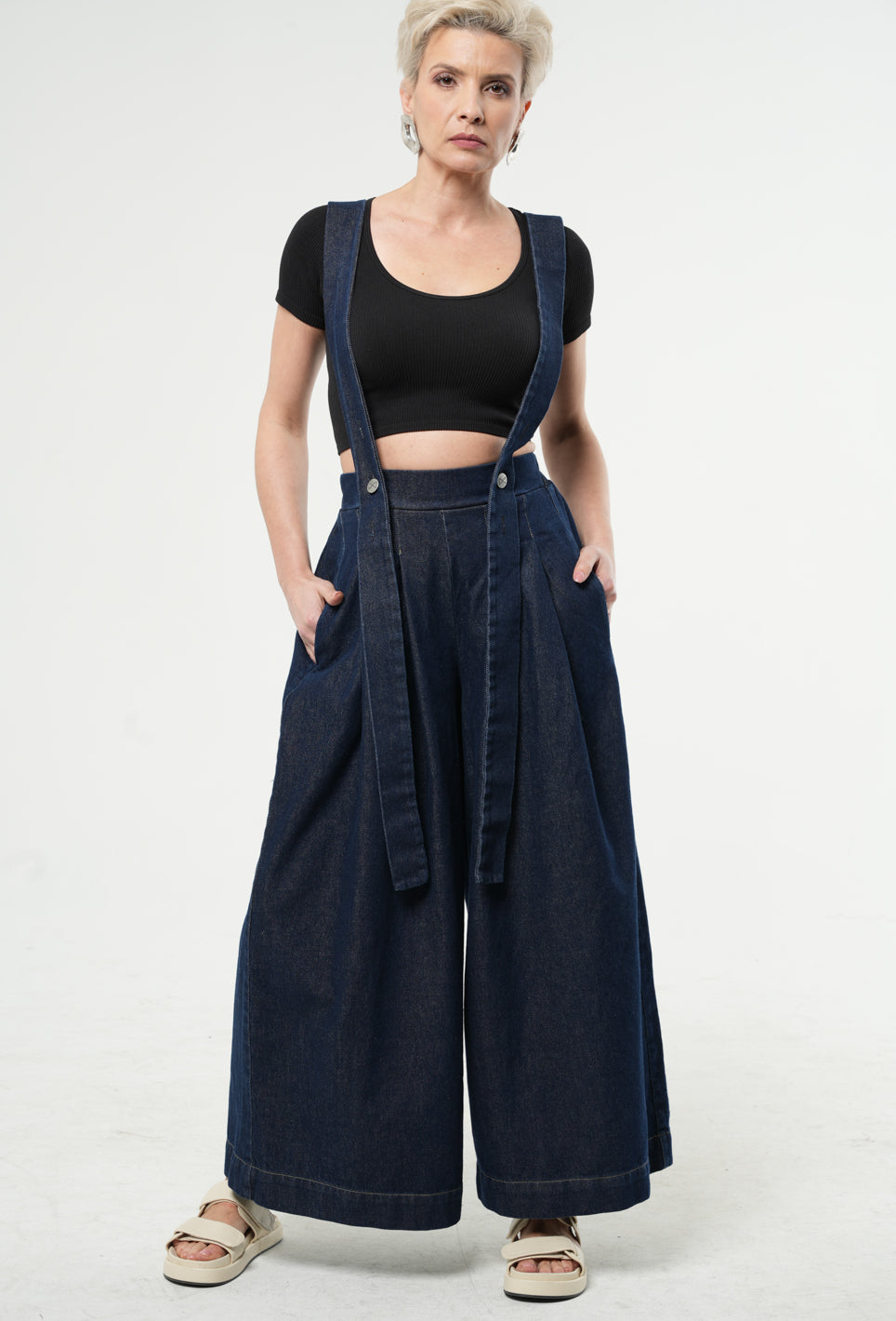 Denim wide leg Pants