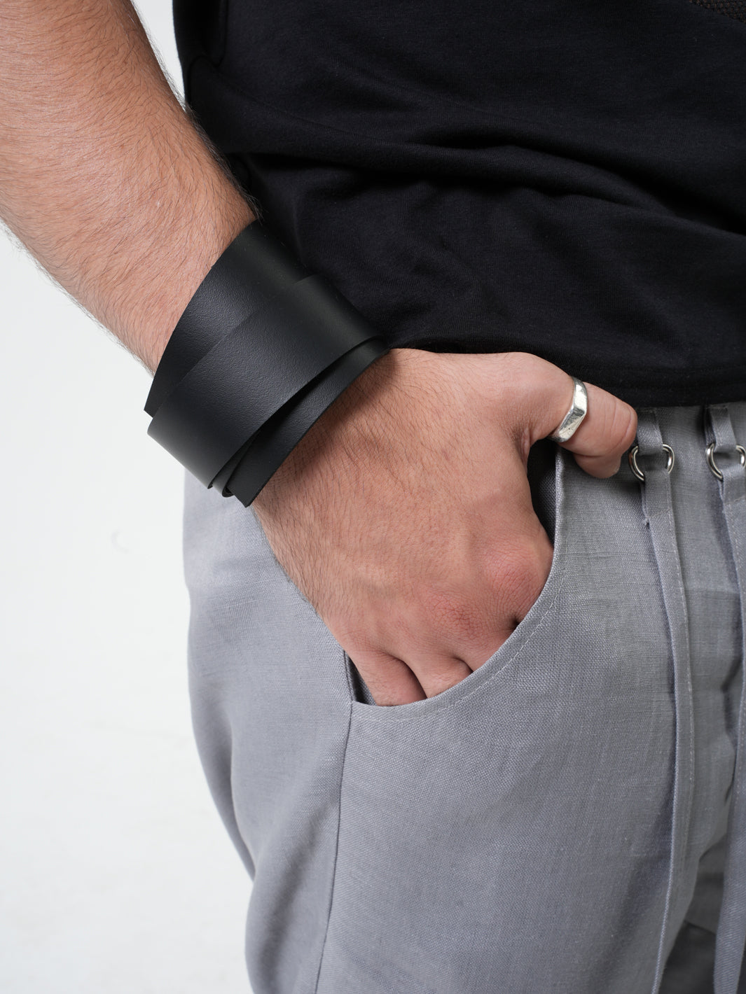 Mens Leather Cuff - Main Image