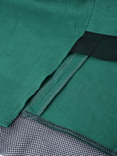 Asymmetrical Linen Dress In Green