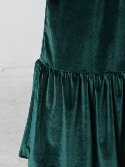 Long Velvet Dress In Green