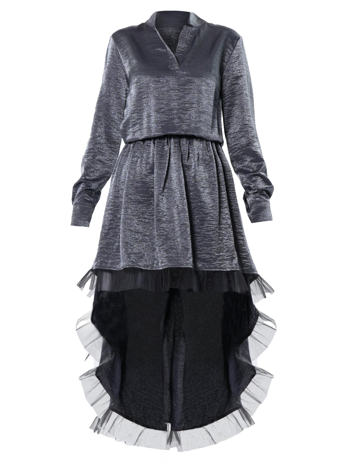 Shiny Metallic Layered Tunic