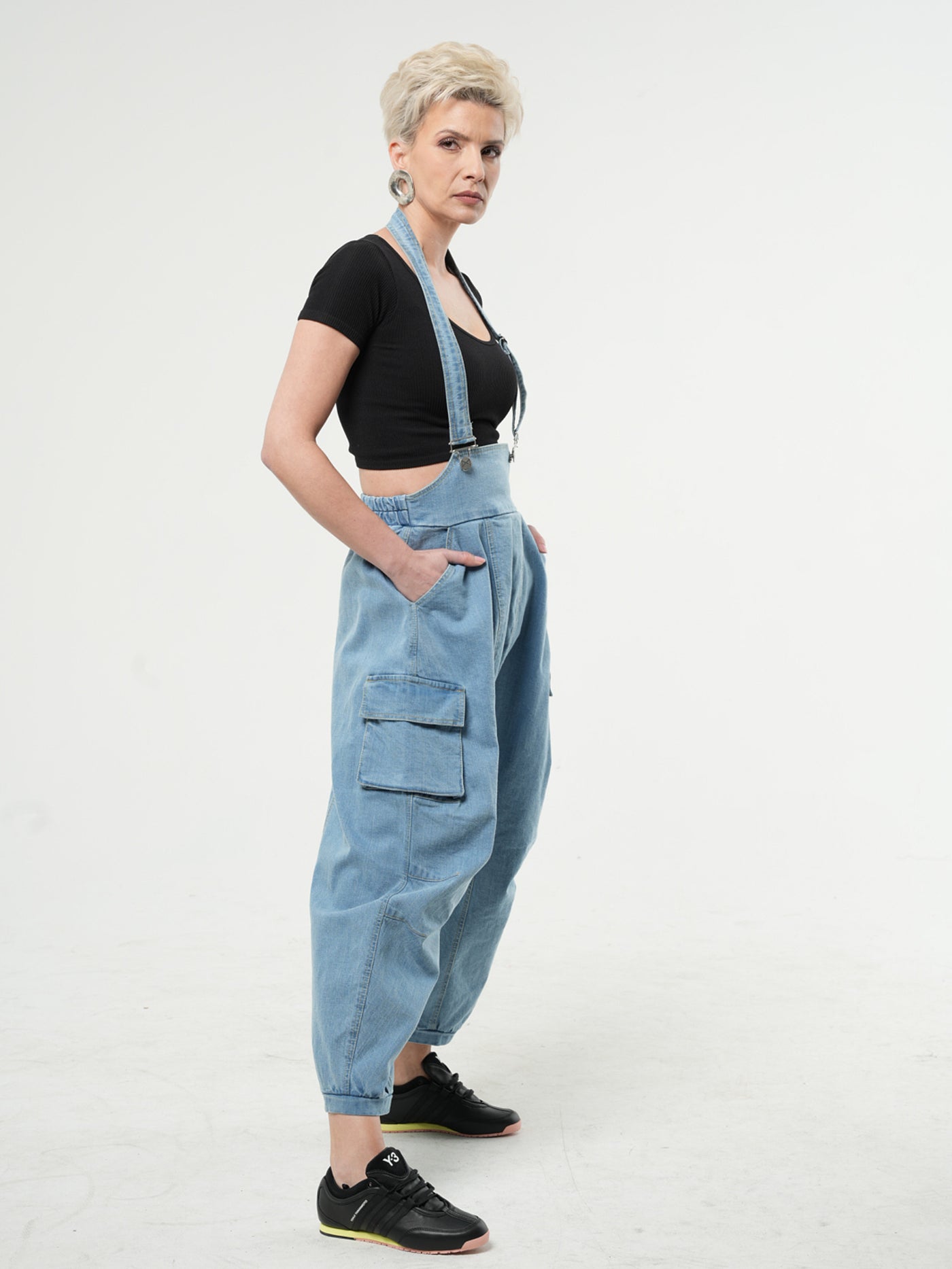 Oversize Light Denim Jumpsuit