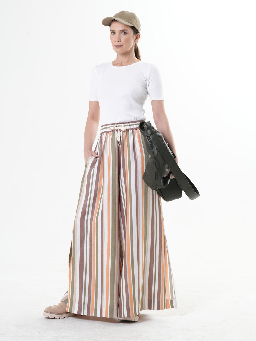 Colorful Striped Linen Pants