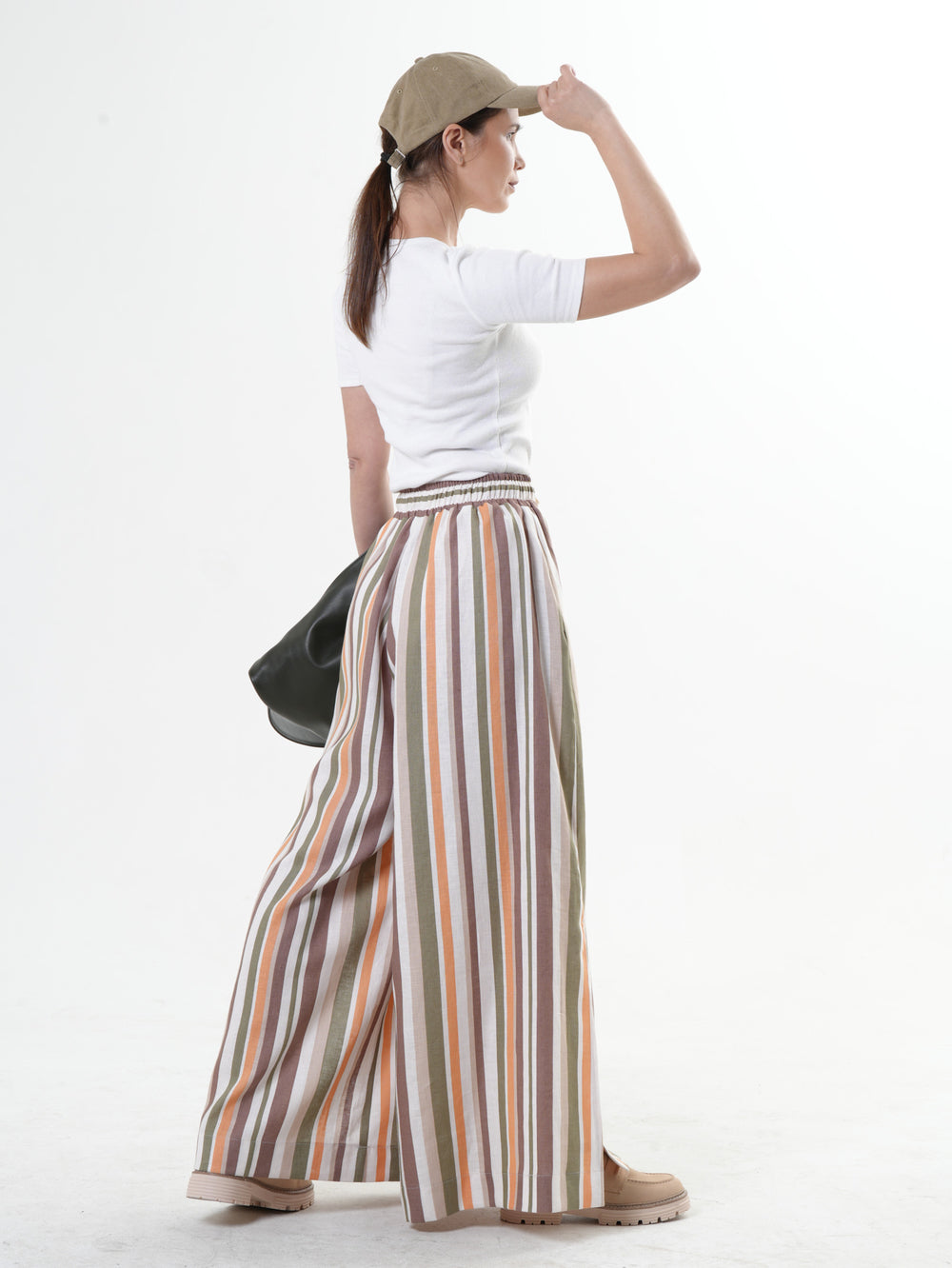 Colorful Striped Linen Pants