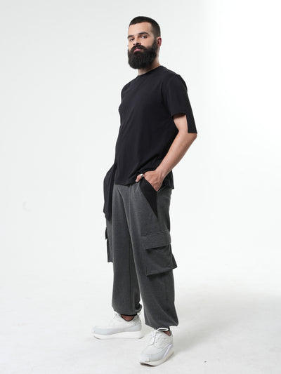 Asymetrical T-shirt in Black
