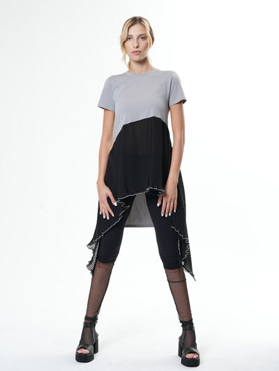 See Through Pleated Top