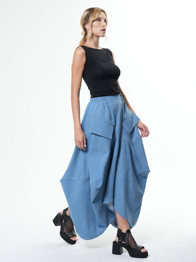 Plus Size Jean Skirt