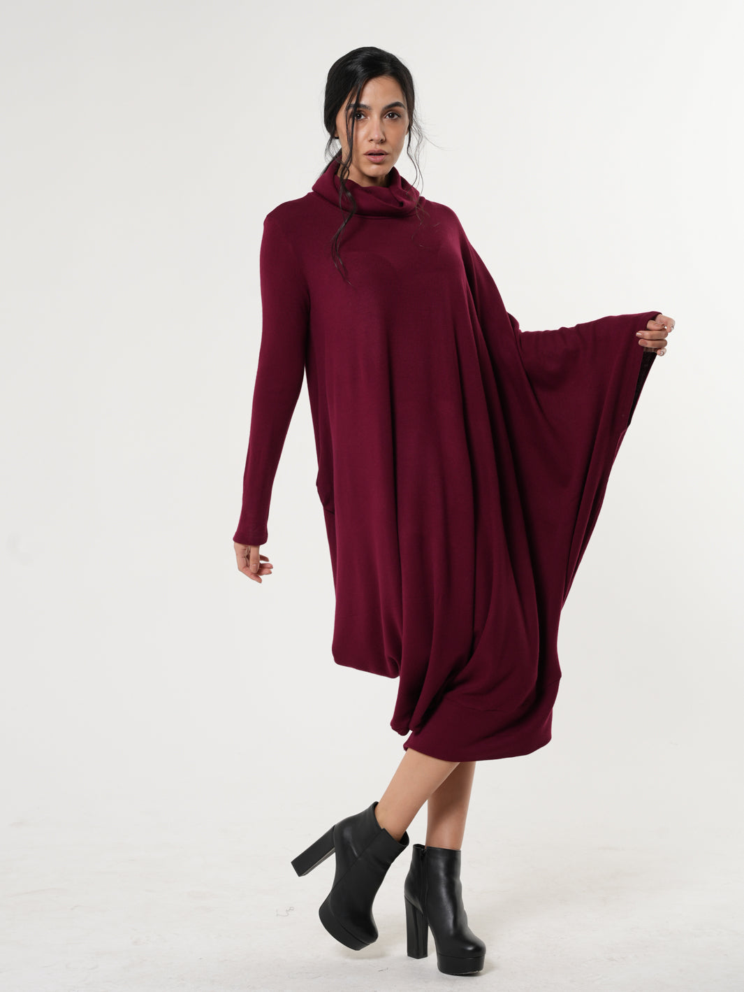 Burgundy Oversize Dress