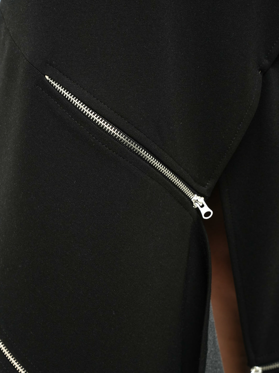 Long Asymmetric Zippers Skirt