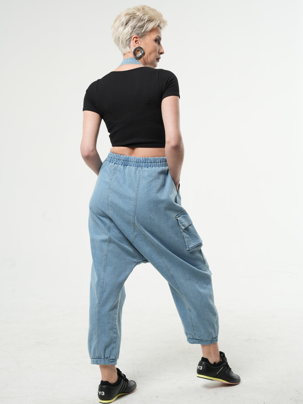 Oversize Light Denim Jumpsuit
