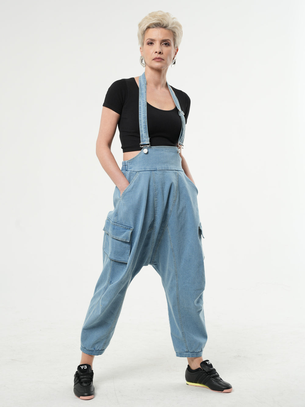 Oversize Light Denim Jumpsuit