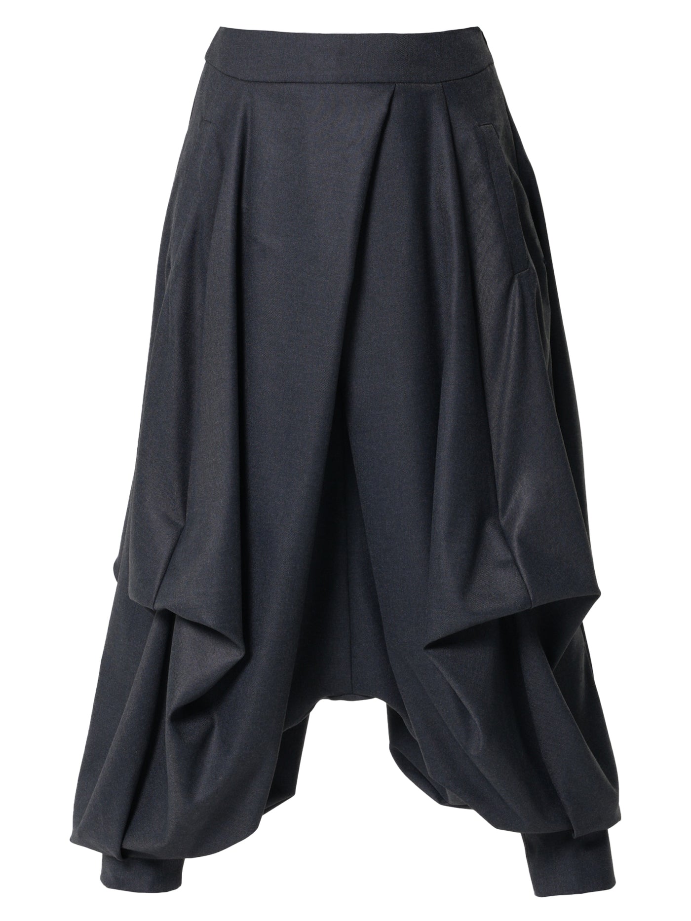 Draped Harem Pants In Dark Gray