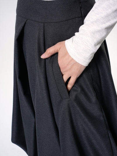 Draped Harem Pants In Dark Gray