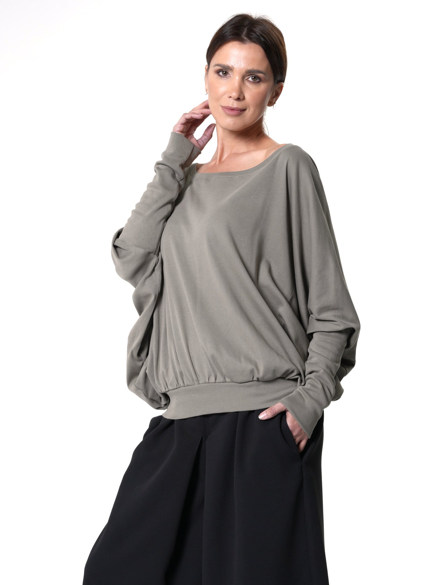 Oversize Top With Fitted Sleeves