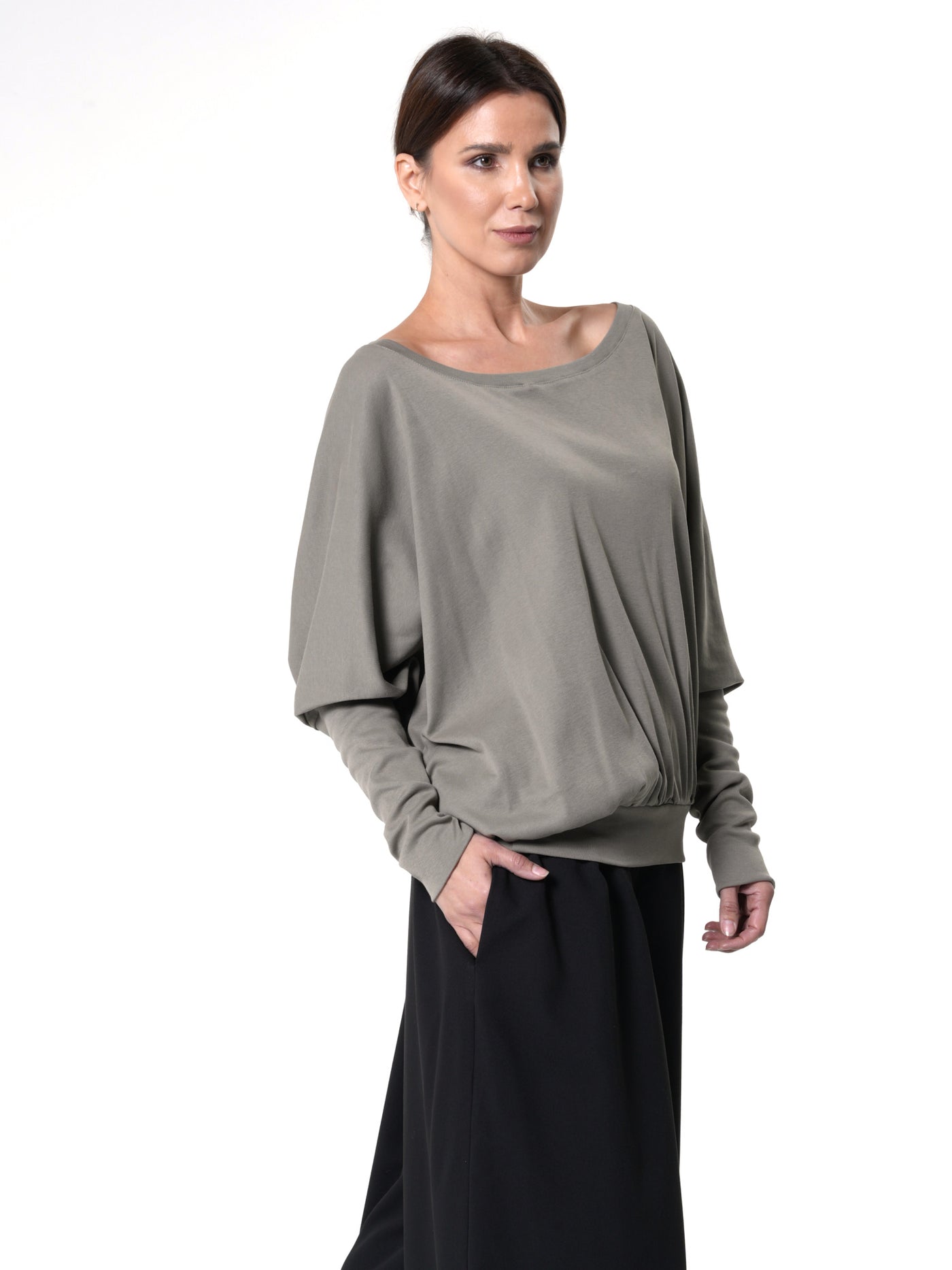 Oversize Top With Fitted Sleeves