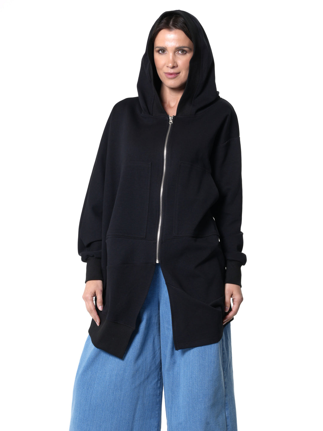 Asymmetric Zip-Up Sweatshirt – Metamorphoza
