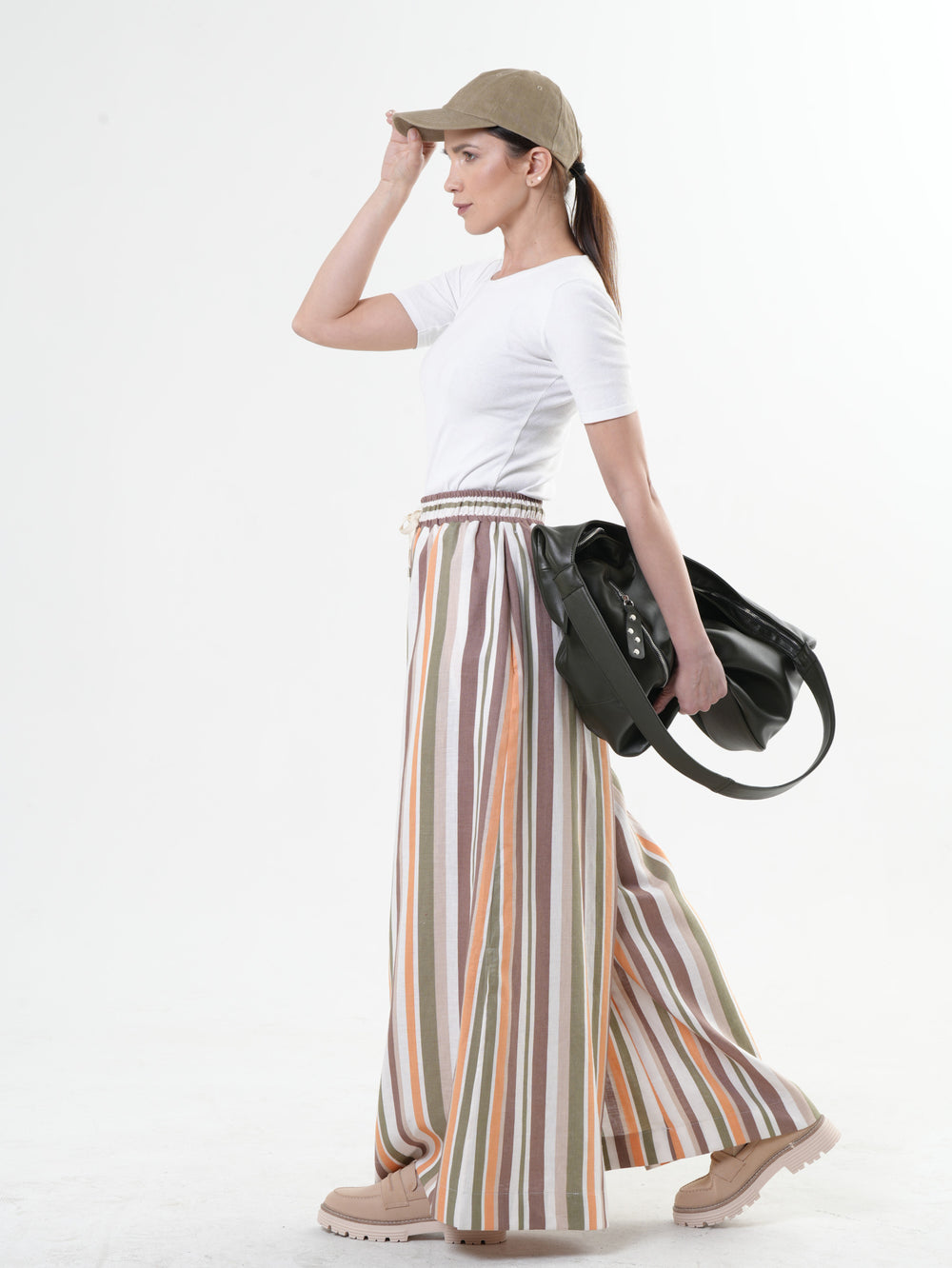 Colorful Striped Linen Pants