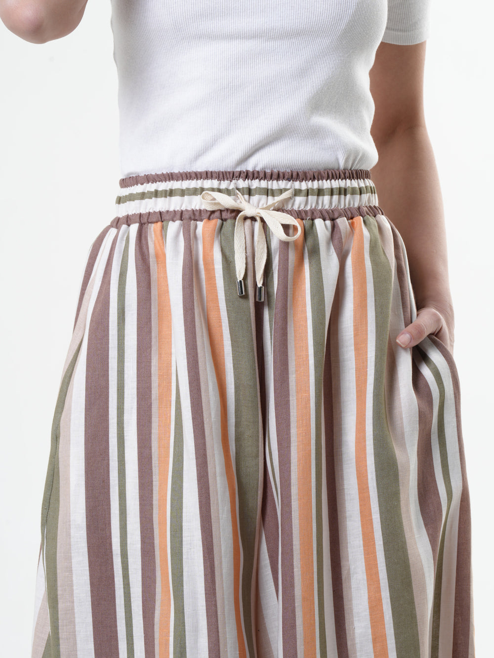 Colorful Striped Linen Pants