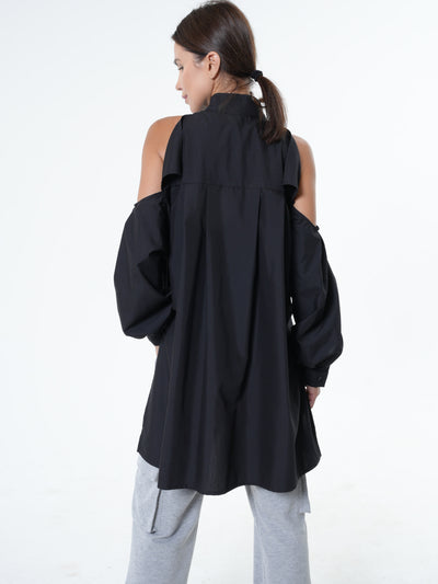 Open Shoulder Maxi Shirt