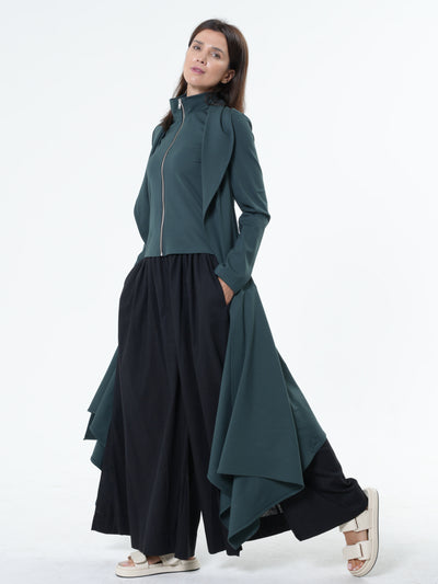 Asymmetric Long Belted Cardigan