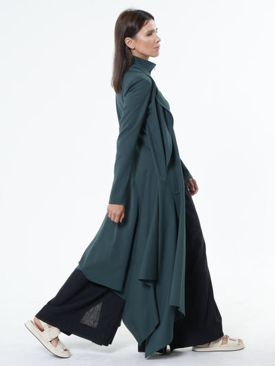 Asymmetric Long Belted Cardigan