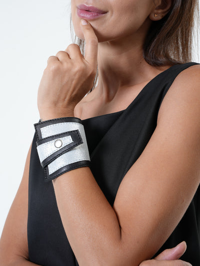 Contrasting Leather Cuff