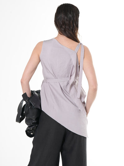 Sleeveless Asymmetric Top In Lilac