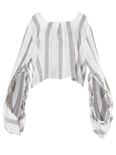 Boho Top mit übergroßen Ärmeln