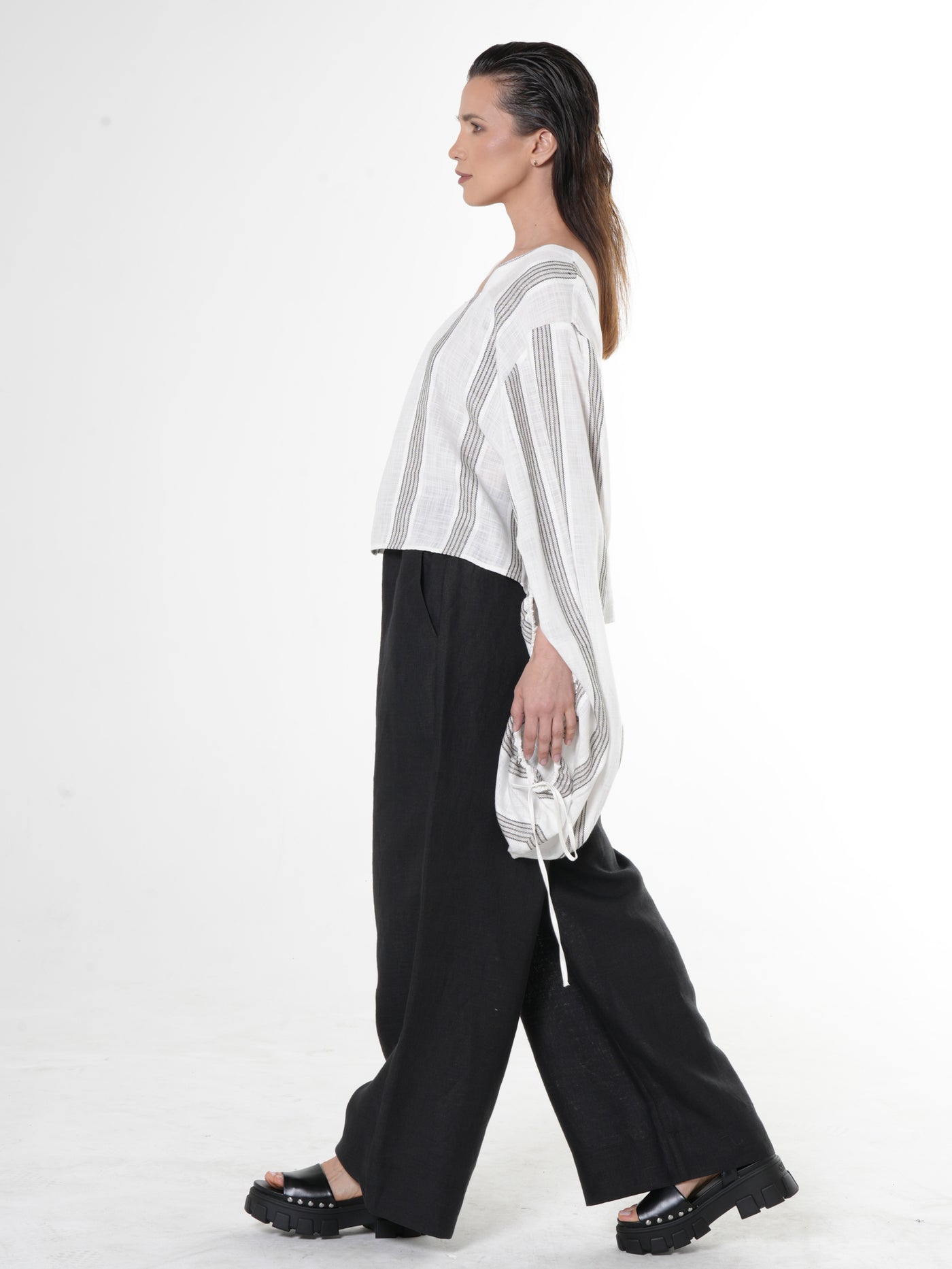Boho Top mit übergroßen Ärmeln