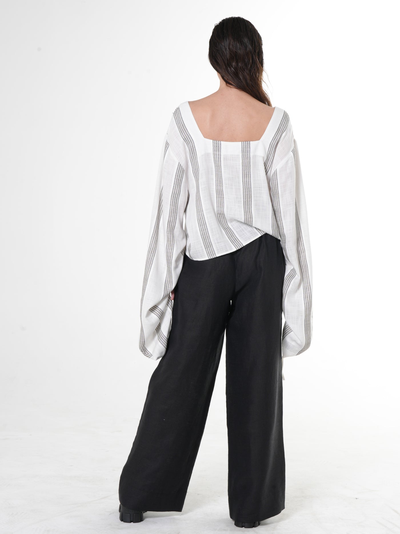 Boho Top mit übergroßen Ärmeln