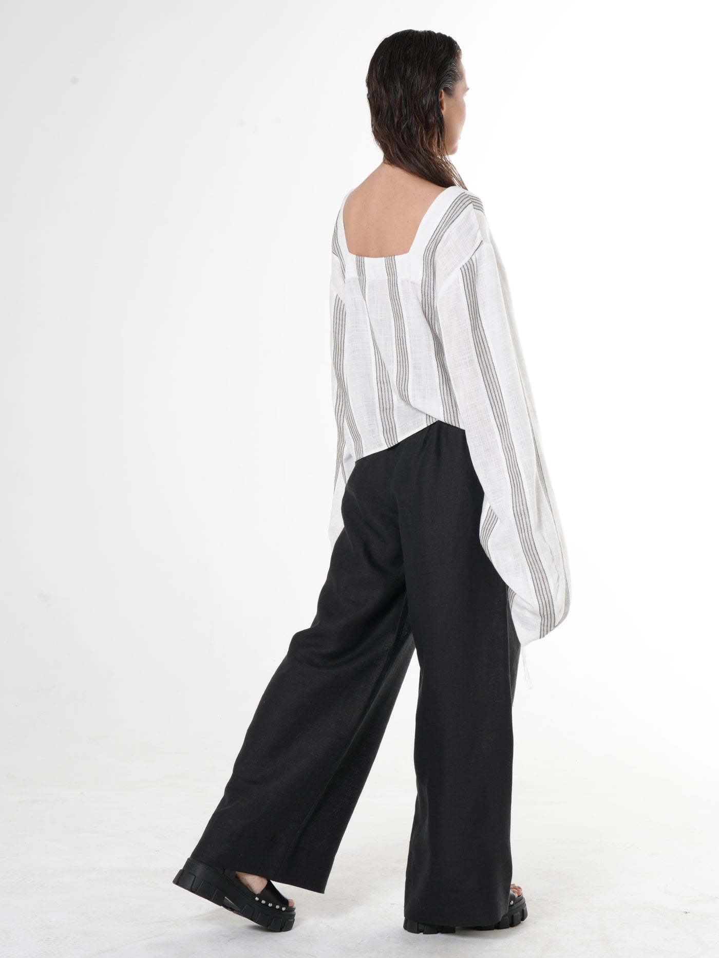 Boho Top mit übergroßen Ärmeln