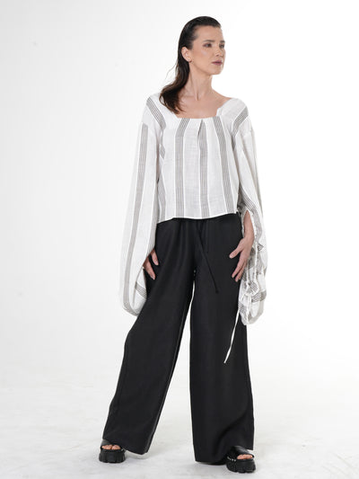 Boho Top mit übergroßen Ärmeln