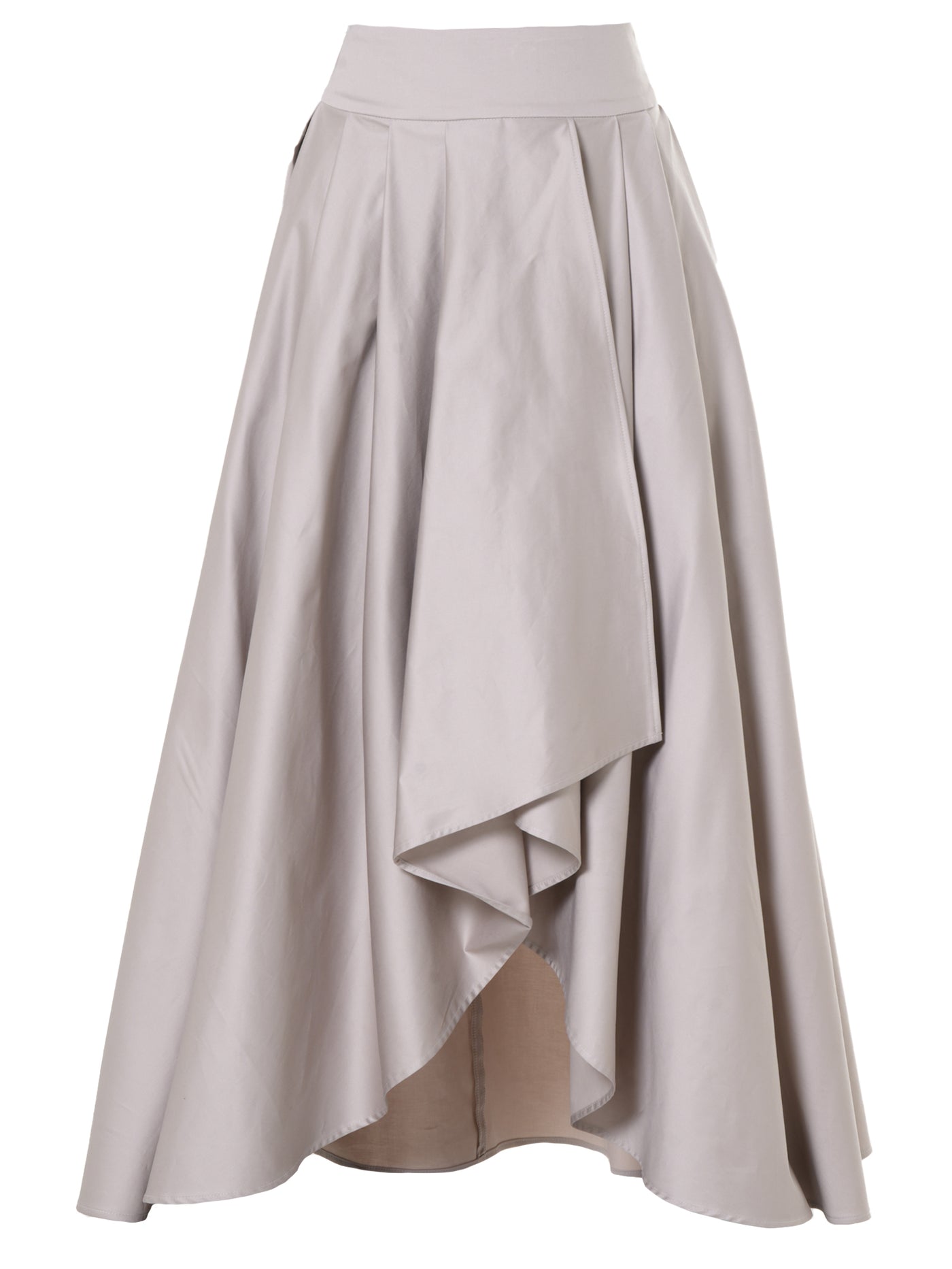 Jupe drapée maxi en beige