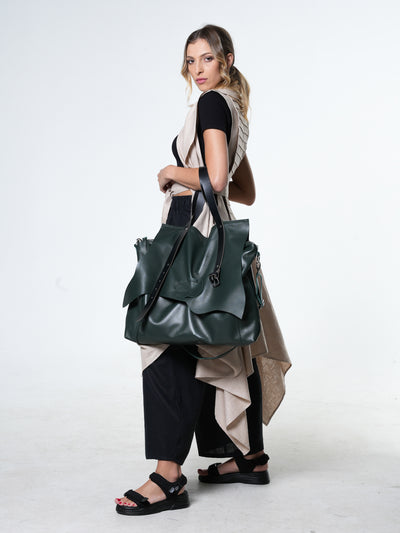 Green Leather Shoulder Bag