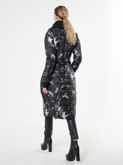 Женское длинное пуховое пальто