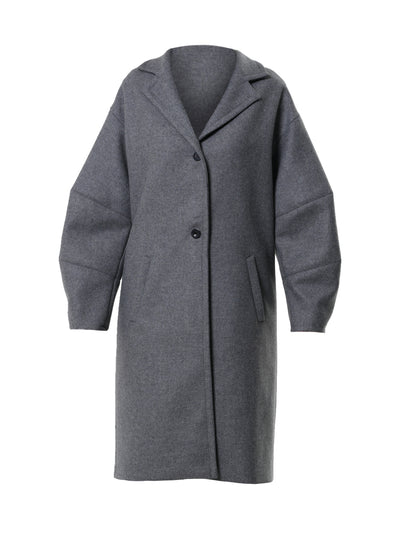 Manteau en laine gris femme