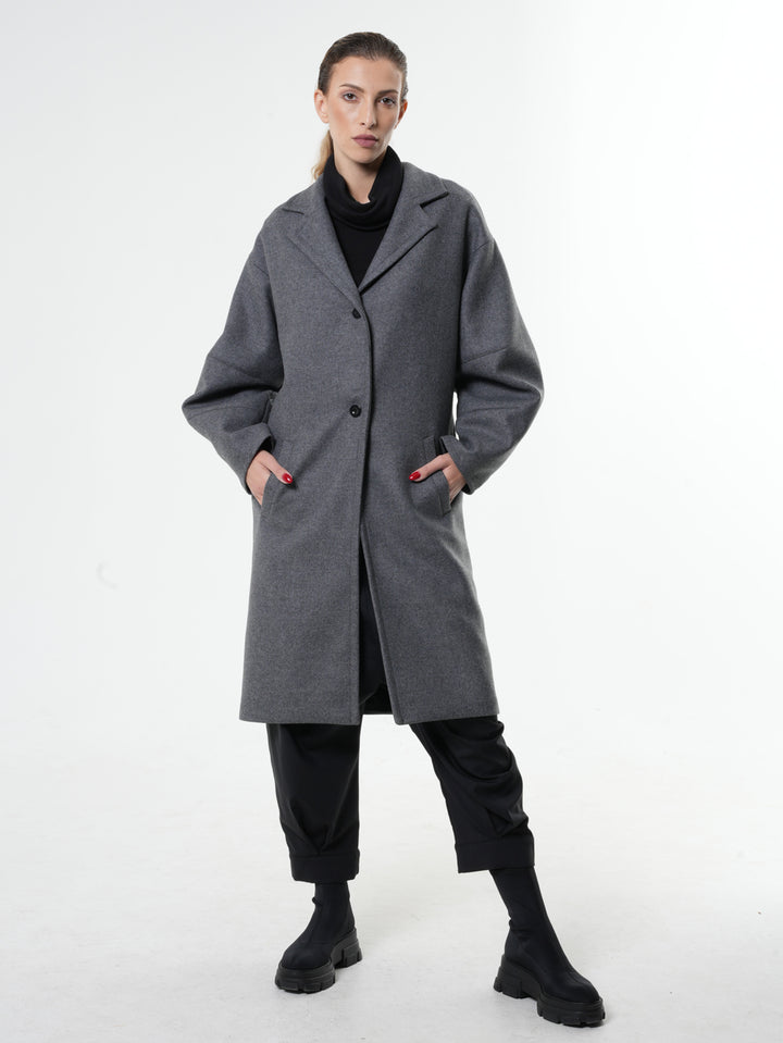 Long Gray Wool Coat – Metamorphoza
