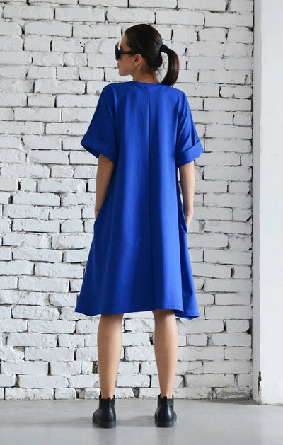 Oversize Loose Blue Dress