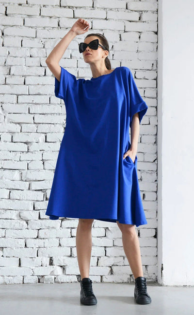 Oversize Loose Blue Dress