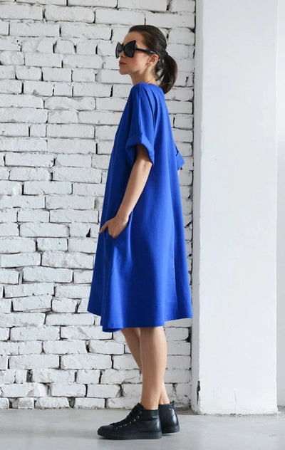 Oversize Loose Blue Dress