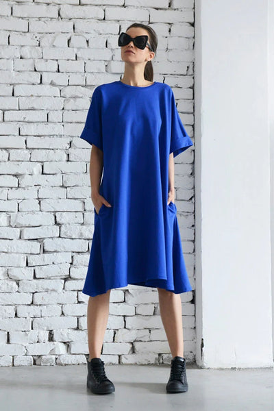 Oversize Loose Blue Dress