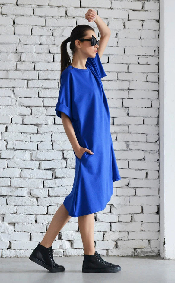 Oversize Loose Blue Dress