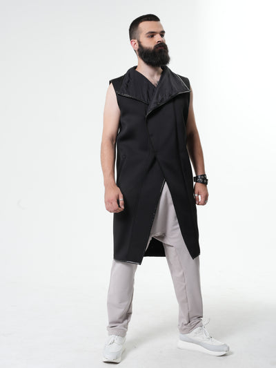 Black Menswear Futuristic Vest