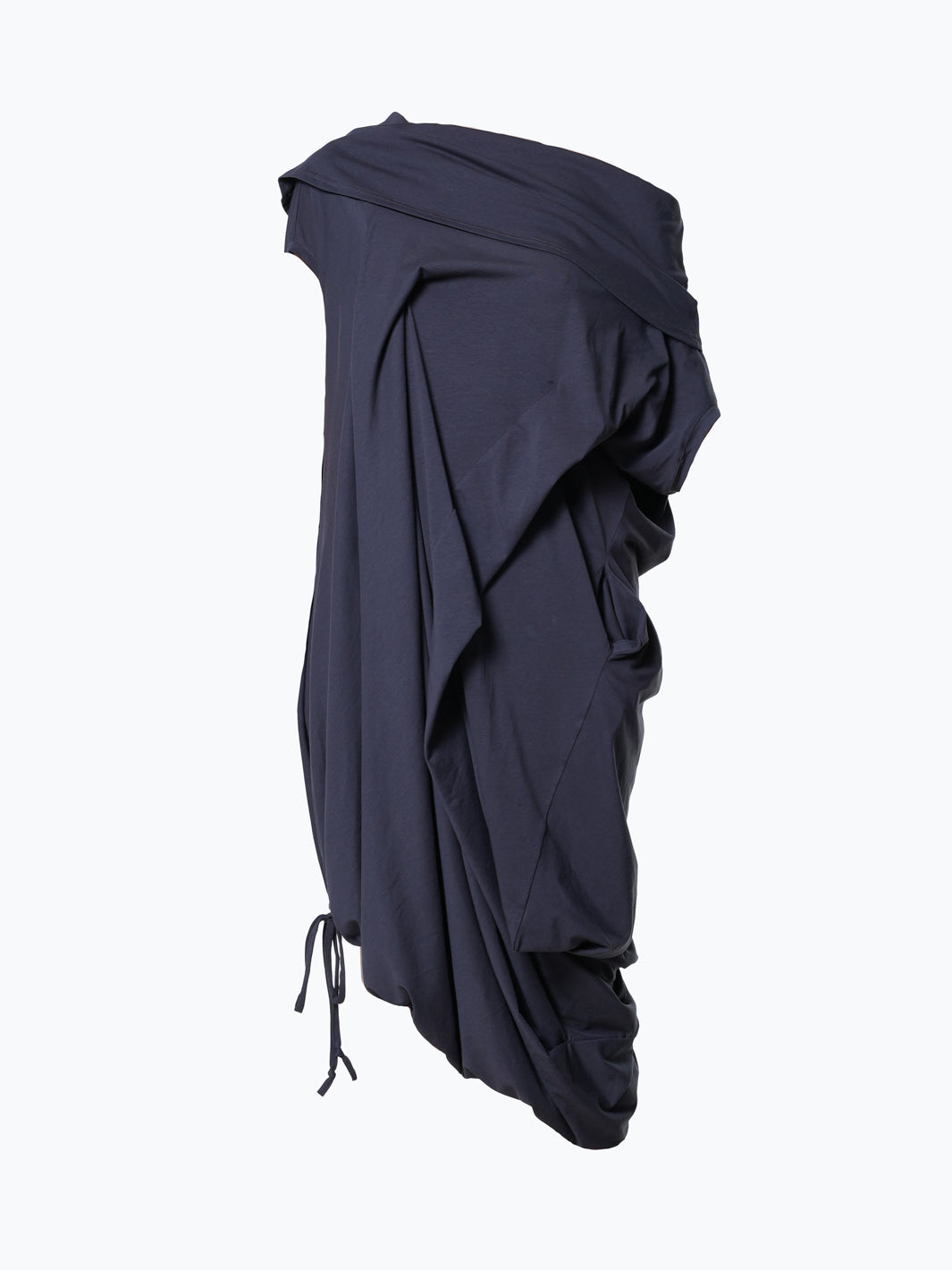 Oversize Cotton Kaftan Dress In Dark Grey