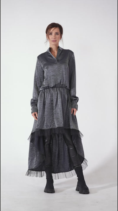 Shiny Metallic Layered Tunic