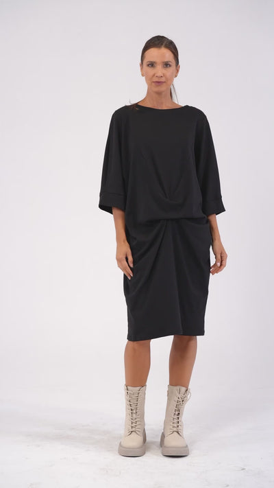 Oversize Midi Dress In Gray