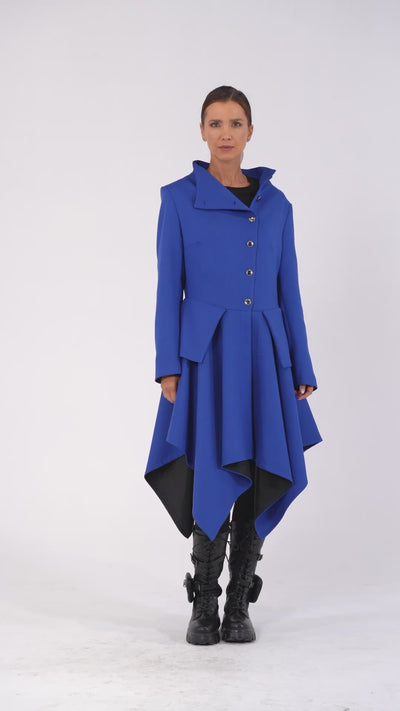 Transitional Tailored Coat In Royal Blue