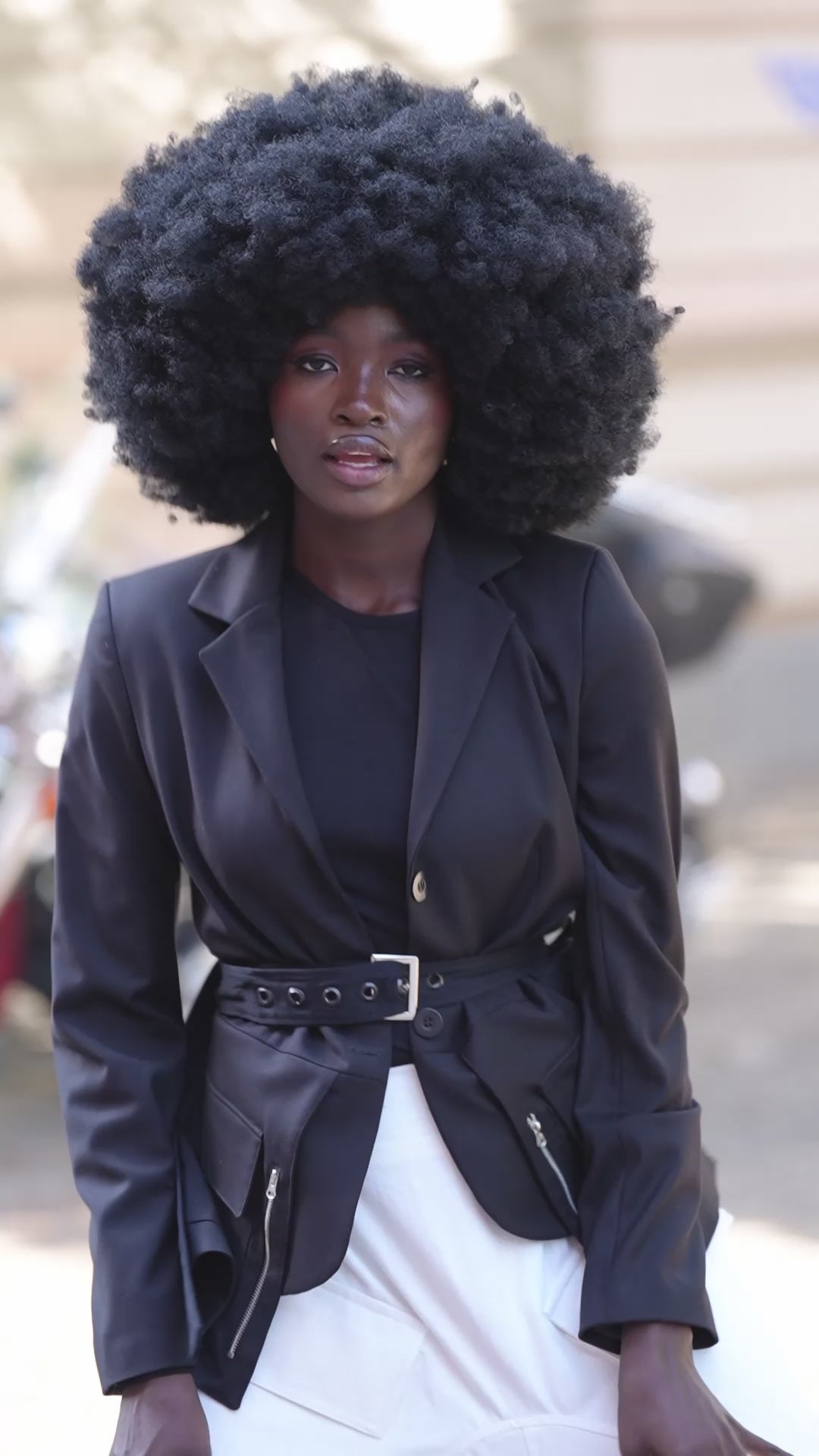 Jupe de jean long asymétrique en blanc