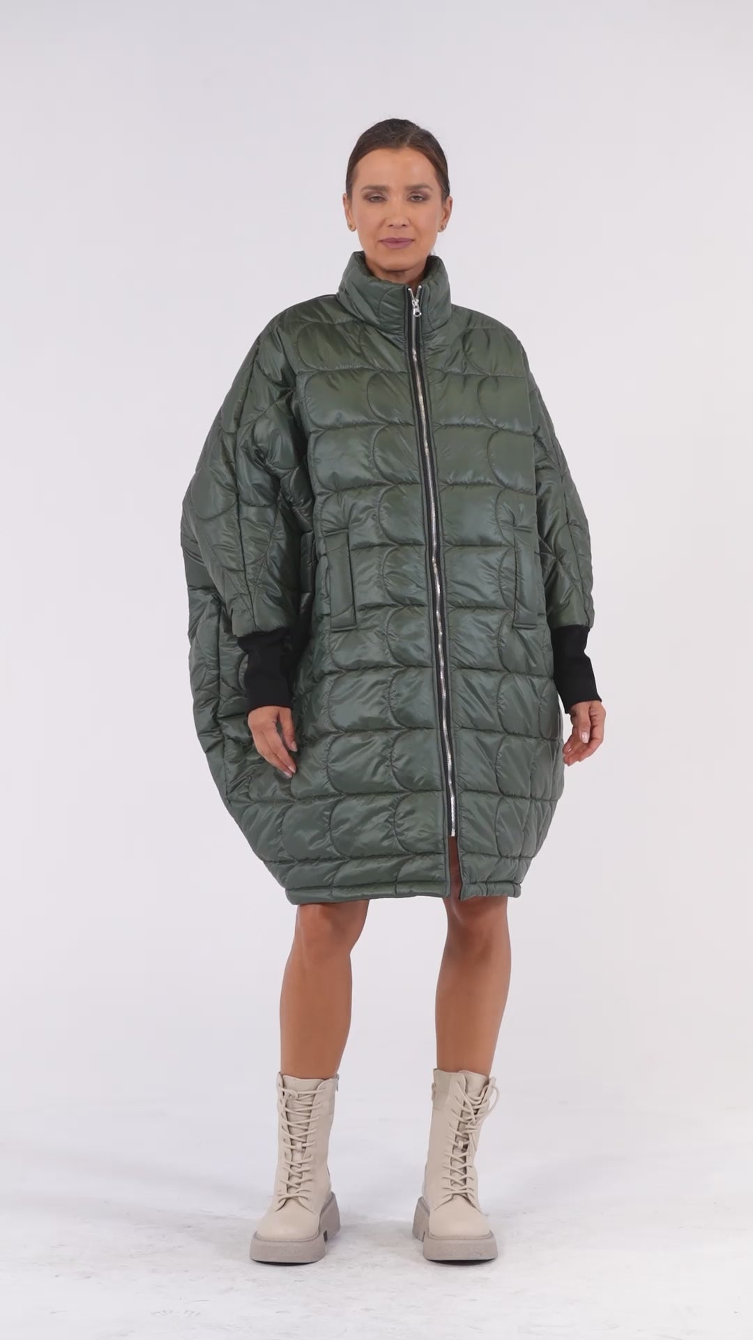 Oversized Balloon Coat with Voluminous Silhouette